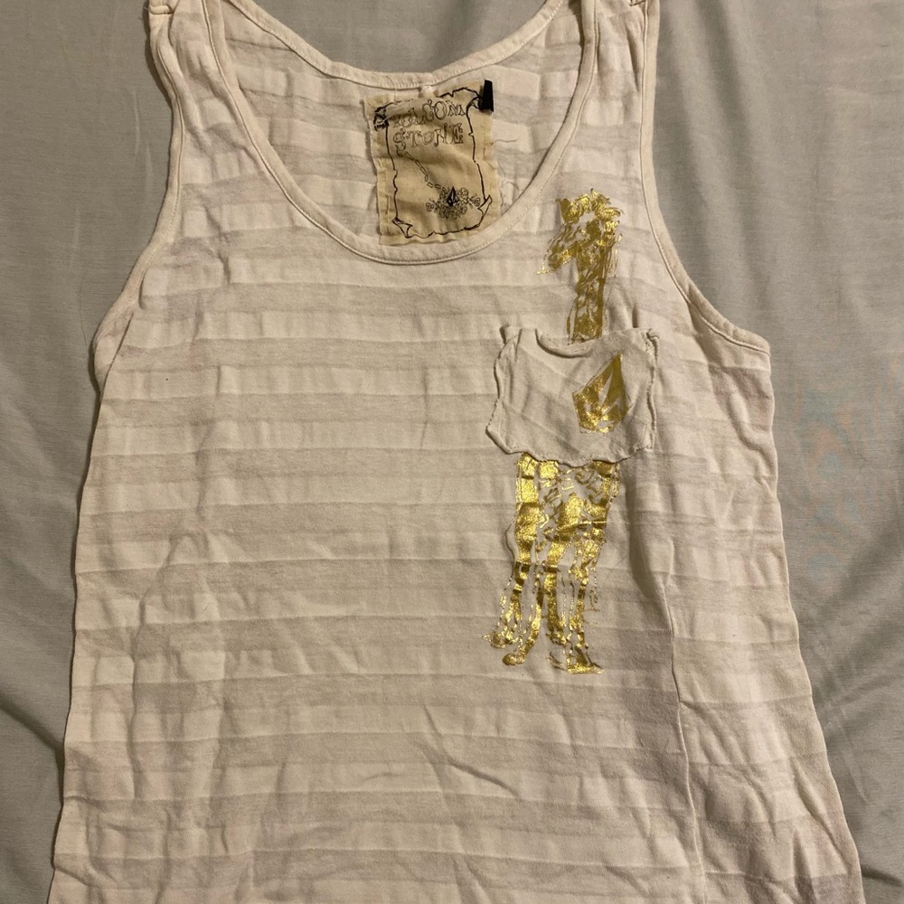 Volcom Striped Giraffe Tank Top - L